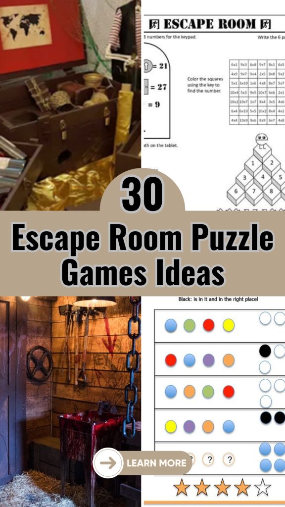 Escape Room Puzzle Games Ideas