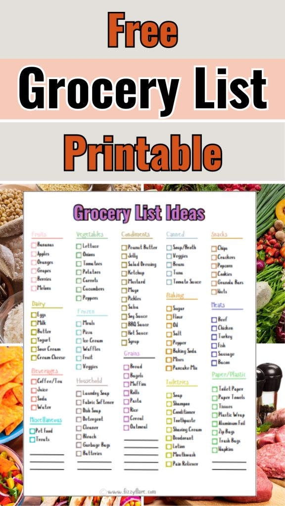 grocery list ideas