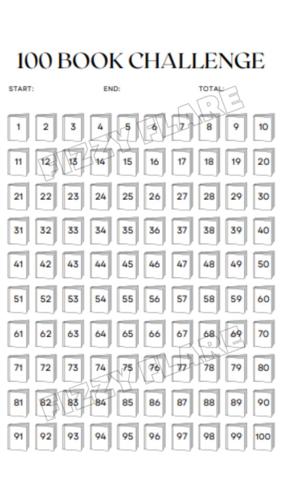 Book tracker printable