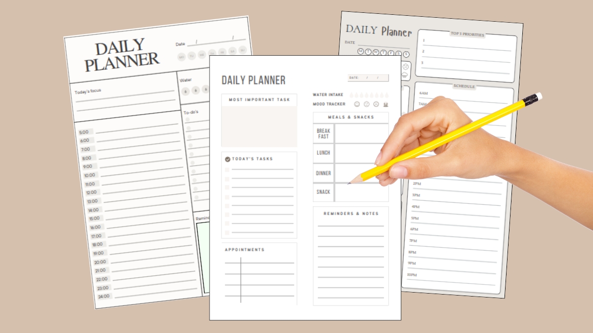 Daily Planner Printables Free
