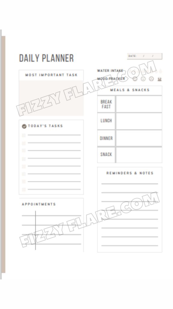 daily planner printables free