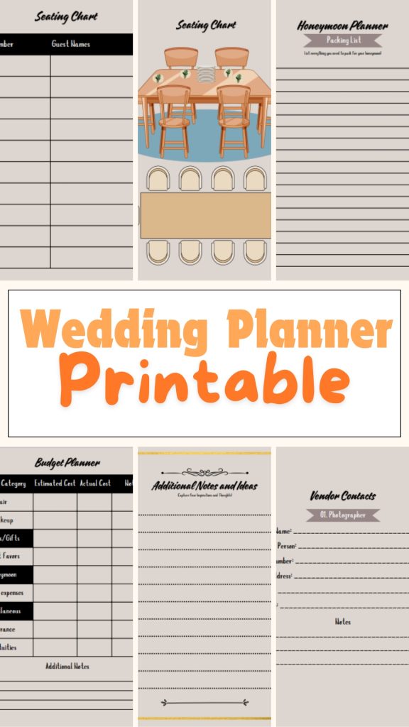 Wedding Planner Printable