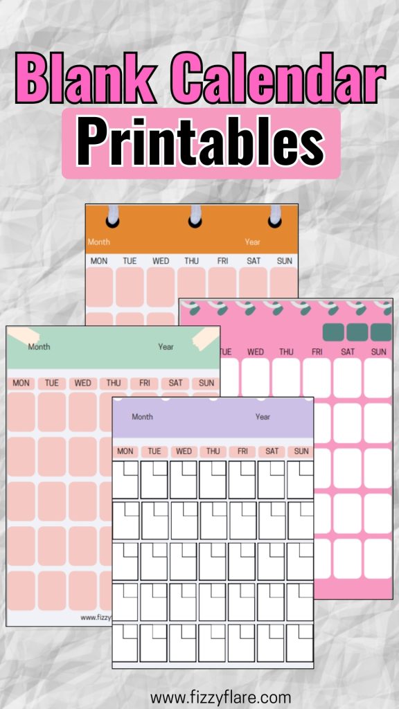 blank calendar