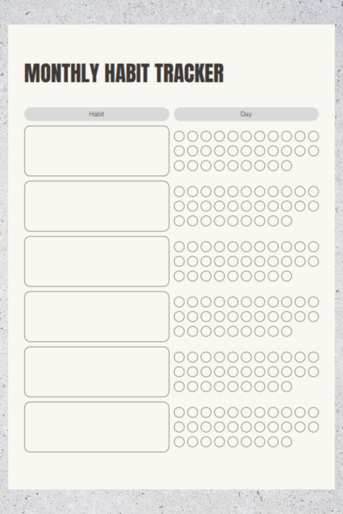 Habit Trackers Printable