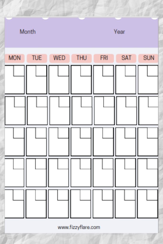 blank calendar