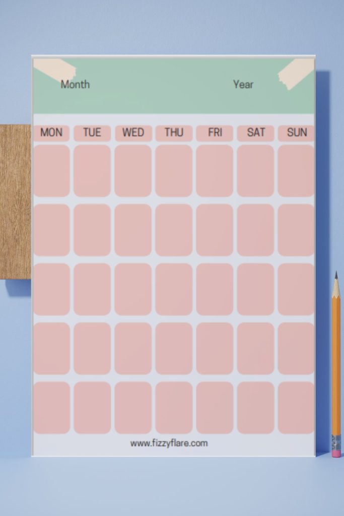 blank calendar