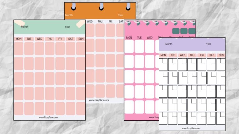 blank calendar