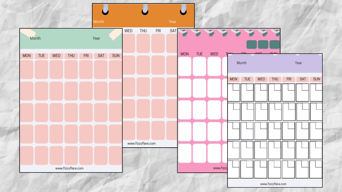 blank calendar