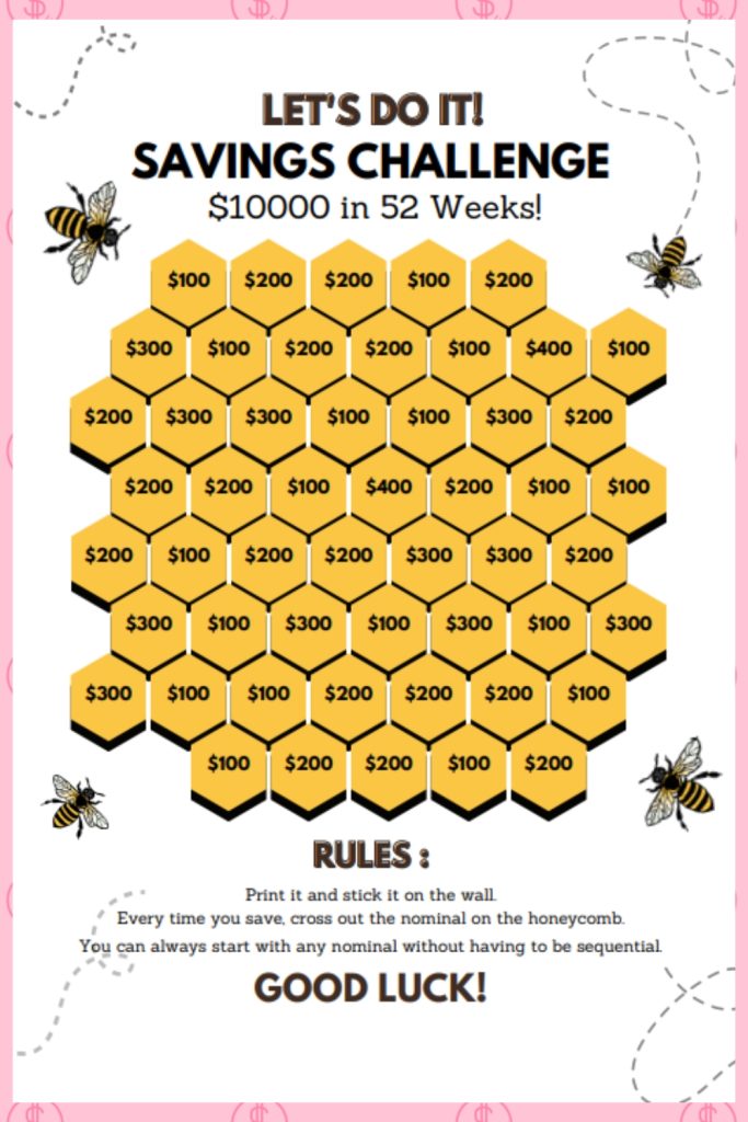 Saving Challenge Printable Free