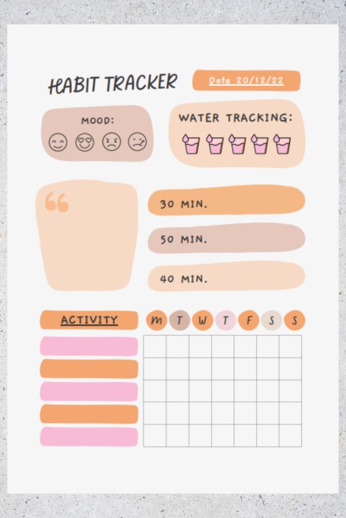 Habit Trackers Printable