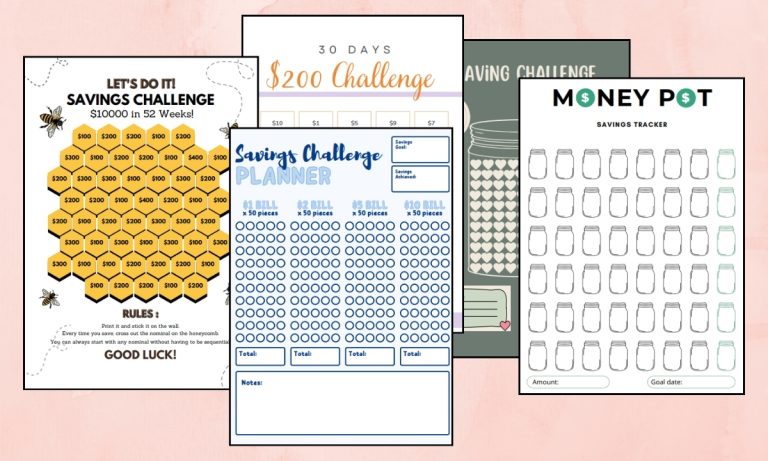 Saving Challenge Printable Free
